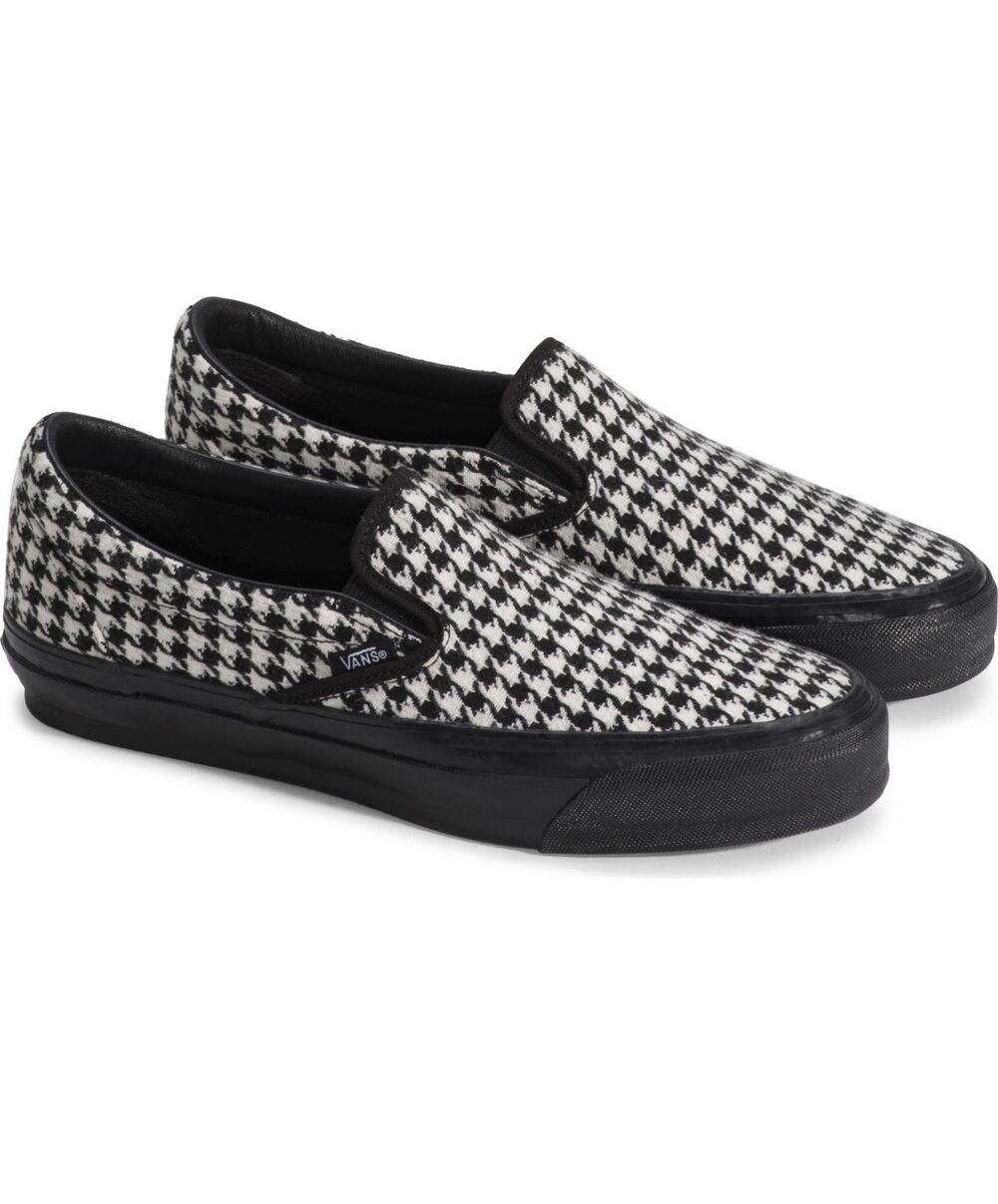 Vans LX Classic Slip-On 98 Women’s 6.5 Houndstooth Black White Sneakers New